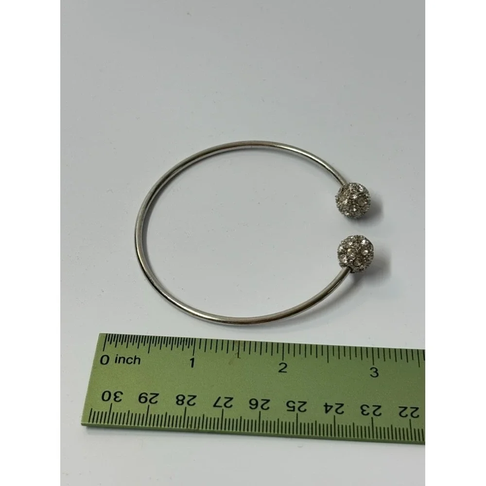 Bangle Rhinestone Baubles Very Sparkly Cute Silver Tone‎
